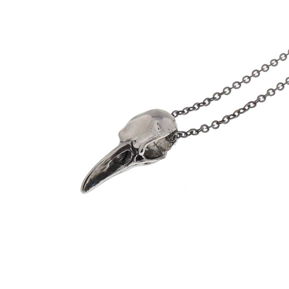 Zac's Alter Ego - 3D raven skull Collier - Couleur argent